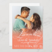 Liebe Mist Foto Save the Date | Pfirsich (Vorne/Hinten)