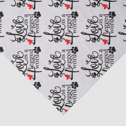 Liebe mit 4 Beinen Seidenpapier (Ausschnitt)