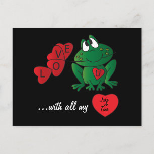 Liebe mit "All My Heart" Postkarte