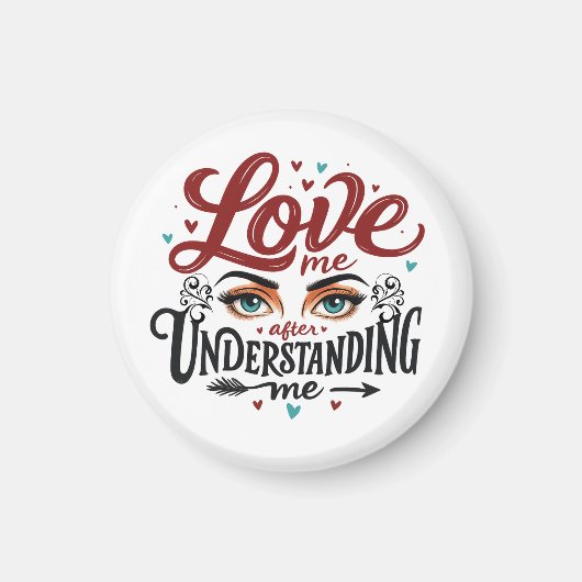 Liebe mit ausdrucksstarken Augen Magnet (Vorne)