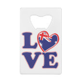 LIEBE mit Australien-Herz Geldbeutel Flaschenöffner (Rückseite)