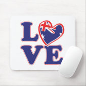 LIEBE mit Australien-Herz Mousepad (Mit Mouse)