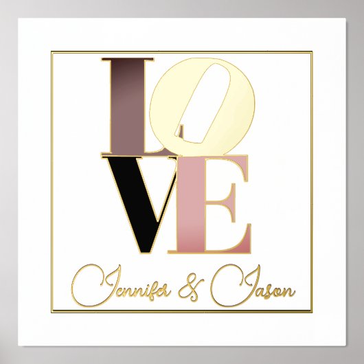 Liebe mit benutzerdefiniertem Text Foliendrucke (Vorderseite)