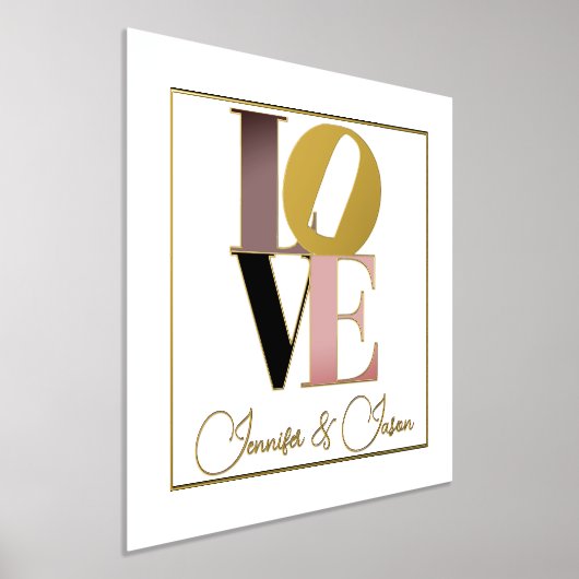 Liebe mit benutzerdefiniertem Text Foliendrucke (Ablage )