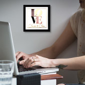 Liebe mit benutzerdefiniertem Text Foliendrucke