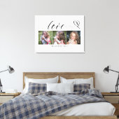 Liebe mit benutzerdefinierten Schwarz-Herz-Skript- Leinwanddruck (Insitu (Schlafzimmer))