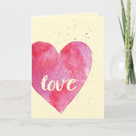 Liebe mit besprüht den Tag Watercolorvalentines Feiertagskarte