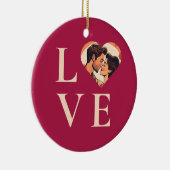 Liebe mit Bild Keramik Ornament (Rechts)