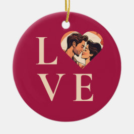 Liebe mit Bild Keramik Ornament