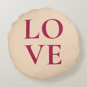 Liebe mit Bild Rundes Kissen (Rückseite)