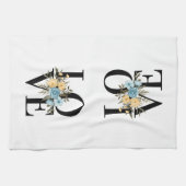 Liebe mit Blume Geschirrtuch (Horizontal)