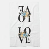 Liebe mit Blume Geschirrtuch (Vertikal)