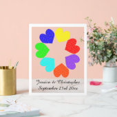 Liebe mit Blumenbogen Acrylschild (Hochzeit)