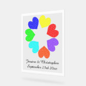 Liebe mit Blumenbogen Acrylschild (Winkel)