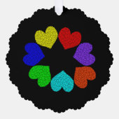 Liebe mit Blumenbogen Ornament Karte (Vorderseite)
