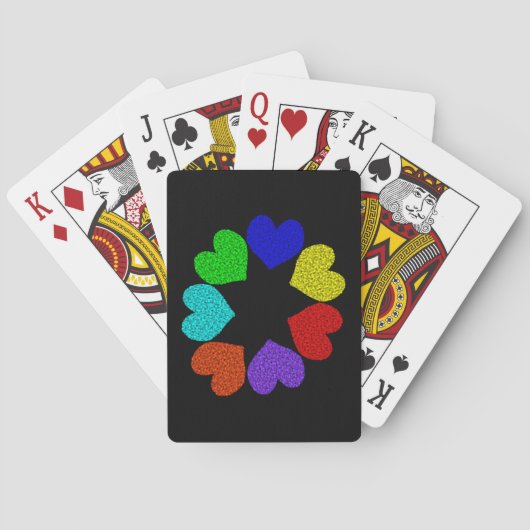 Liebe mit Blumenbogen Spielkarten (Rückseite)