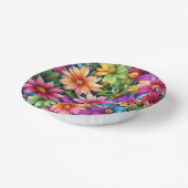 Liebe mit Blumenmuster - Papierplatte Pappteller (Gewinkelt)