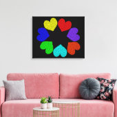 Liebe mit Blumenrost Leinwanddruck (Insitu (Wohnzimmer))
