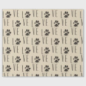Liebe mit braunem Grunge Pet PW Druckmuster Geschenkpapier (Flach)