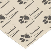 Liebe mit braunem Grunge Pet PW Druckmuster Kurzer Tischläufer (Ecke)