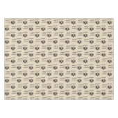 Liebe mit braunem Grunge Pet PW Druckmuster Tischdecke (Vorderseite (Horizontal))