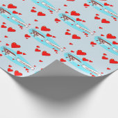 Liebe mit Cartoon Geschenkpapier (Ecke)