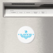 Liebe mit Cupid (blau) Magnet (In Situ (Geschirrspüler))