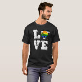 Liebe mit dem Alien-Pride-Flag geradeaus Flag T-Shirt (Vorne ganz)