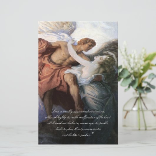 Liebe mit dem Engel Briefpapier (Stehend Vorderseite)