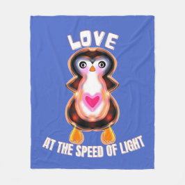 Liebe mit der Geschwindigkeit des Licht-Pinguin-Ge Fleecedecke