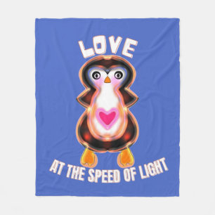 Liebe mit der Geschwindigkeit des Licht-Pinguin-Ge Fleecedecke