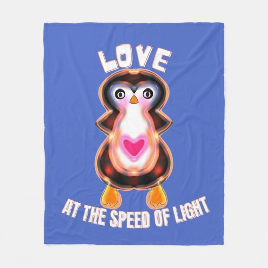 Liebe mit der Geschwindigkeit des Licht-Pinguin-Ge Fleecedecke (Vorderseite)