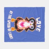 Liebe mit der Geschwindigkeit des Licht-Pinguin-Ge Fleecedecke (Vorderseite (Horizontal))