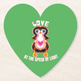 Liebe mit der Geschwindigkeit des Licht-Pinguin-Ge Untersetzer