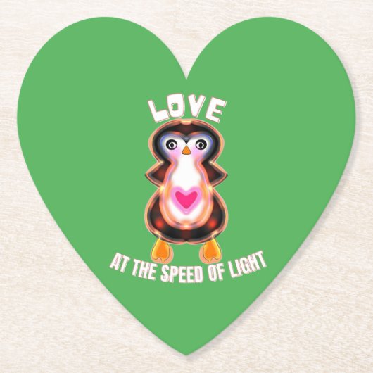 Liebe mit der Geschwindigkeit des Licht-Pinguin-Ge Untersetzer (Vorderseite)