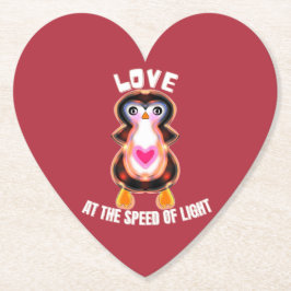 Liebe mit der Geschwindigkeit des Licht-Pinguin-Ge Untersetzer