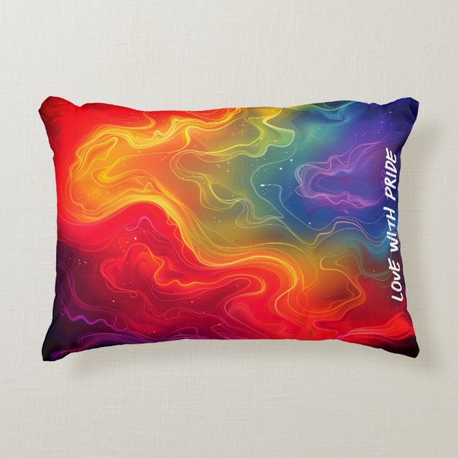 Liebe mit der Pride Digital Art Dekokissen (Vorderseite)