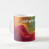 Liebe mit der Pride Digital Art Kaffeetasse (Vorderseite Links)