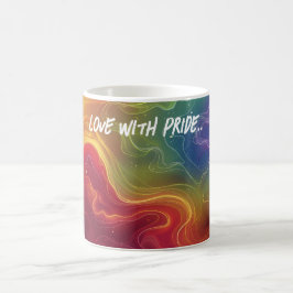 Liebe mit der Pride Digital Art Kaffeetasse