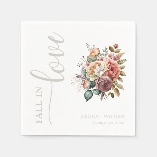 Liebe mit diesen individuell anpassbaren Hochzeite Serviette (Vorderseite)