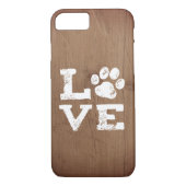 Liebe mit Dog Paw Print Case-Mate iPhone Hülle (Rückseite)