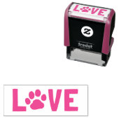 LIEBE mit Dog Paw Print Permastempel (Beispiel)
