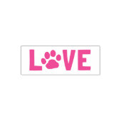 LIEBE mit Dog Paw Print Permastempel (Design)