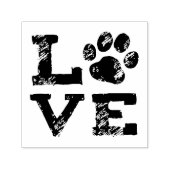 LIEBE mit Dog Paw Print Permastempel (Design)