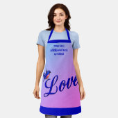 Liebe mit einem Bluebird-Personalisiert Schürze (Getragen)