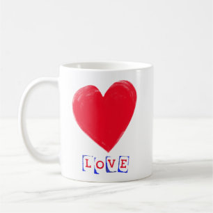 Liebe mit einem Geschenk des großen Herzens Kaffeetasse