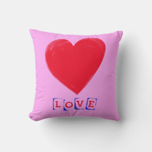 Liebe mit einem Geschenk des großen Herzens Kissen
