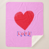 Liebe mit einem Geschenk des großen Herzens Sherpadecke (Vorderseite)