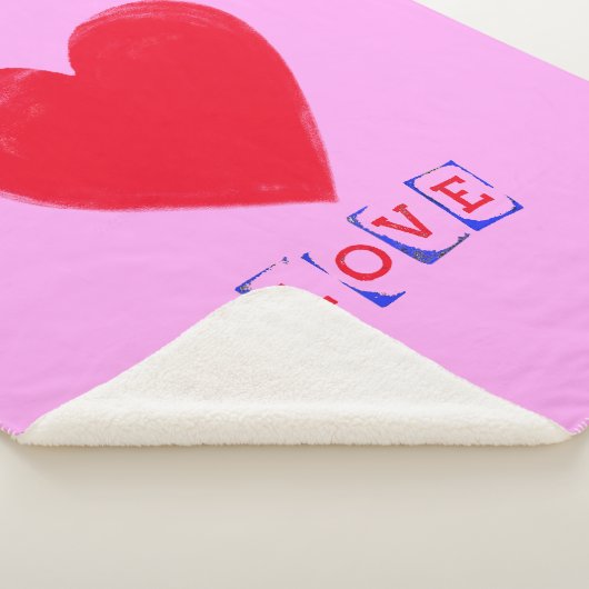 Liebe mit einem Geschenk des großen Herzens Sherpadecke (3/4)