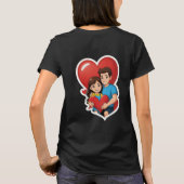 Liebe mit einem Herzen" oder "Kinder teilen sich e T-Shirt (Rückseite)
